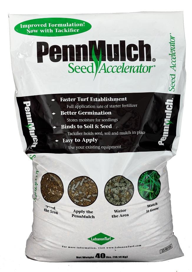 Pennmulch w/tack and 1-2 -.50 Fert 40lb Bag 50/p - Seed Cover